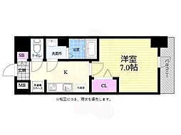 プレサンス広島中央 1Kの間取図画像