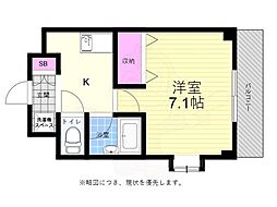 コンフォート天満川 1Kの間取図画像
