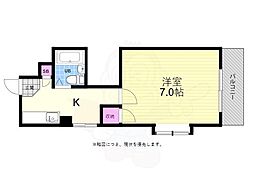 リヒトハイム吉田 1DKの間取図画像