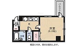 シャテロ住吉 1Kの間取図画像