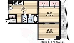 舟入コーポラス 2DKの間取図画像