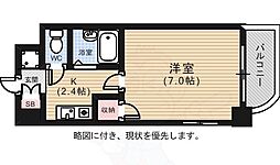 フォルム牛田新町 1Kの間取図画像