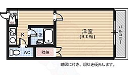 コーポラスエム 1Kの間取図画像