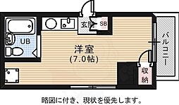 アメニティスミヨシ ワンルームの間取図画像