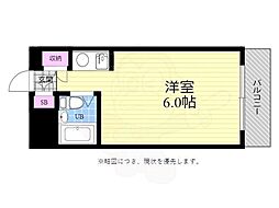 ジューヌボワ ワンルームの間取図画像