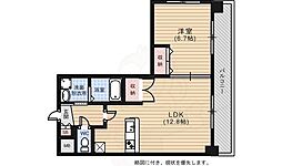 サムティレジデンス平和大通り 1LDKの間取図画像