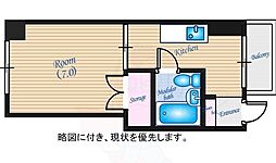 陽光ビル 1Kの間取図画像