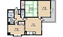 カザルスコート 3DKの間取図画像