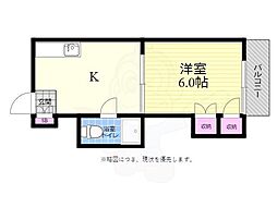 島津ビル 1Kの間取図画像