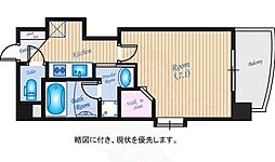 ルービンス十日市 1Kの間取図画像