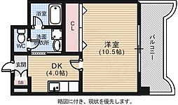 エルグランドーレ 1Kの間取図画像