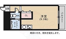 ラフィネ天満 ワンルームの間取図画像