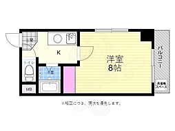 チェリーヒルズハラダ 1Kの間取図画像