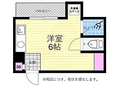 ポエム大宮 ワンルームの間取図画像