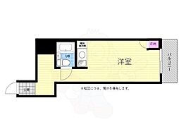 チュリス新八丁堀 ワンルームの間取図画像