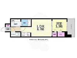 S-RESIDENCE東千田公園alesia 1LDKの間取図画像