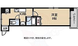 ロアール榎町 1Kの間取図画像