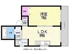 サンケイハイム 1LDKの間取図画像