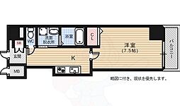 terrace 1Kの間取図画像