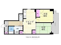 フォーラム牛田早稲田 2LDKの間取図画像