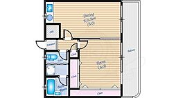 ニューホライズン松本 1DKの間取図画像