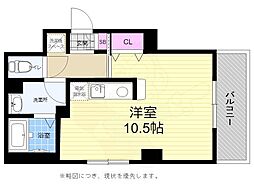 ディアメゾン十日市 1Kの間取図画像
