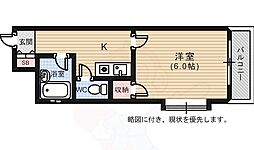 トマリノビル 1Kの間取図画像