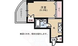 ラ・フィーネ住吉 1Kの間取図画像