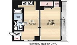 アロハビルヂング 1DKの間取図画像