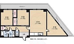 ビアビアンカマツヲマンション 3LDKの間取図画像