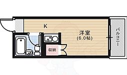 ヴィラ翠町 ワンルームの間取図画像
