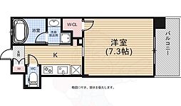ルービンス宇品御幸 1Kの間取図画像