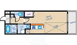 グランドポレストーネ鶴見 ワンルームの間取図画像