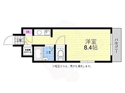 スパローズロッジせんだ 1Kの間取図画像