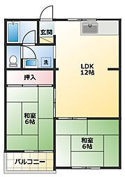 間取図画像 2LDK