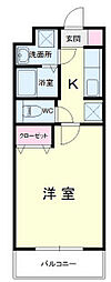 T-AROMA1 1Kの間取図画像