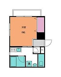 ソレイユ 1Kの間取図画像