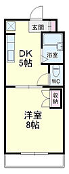 ビオス 1DKの間取図画像