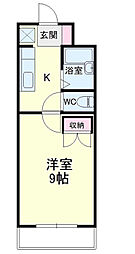 マンションストーク8 1Kの間取図画像
