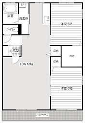 壱番館 2LDKの間取図画像
