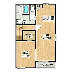 RESIDENCE見付A 1LDKの間取図画像