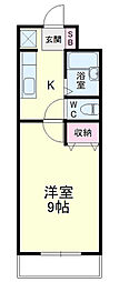 サンパークIWATA 1Kの間取図画像