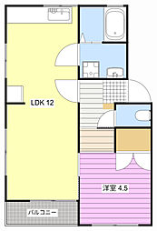 コーポ城之崎 1LDKの間取図画像