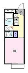 フォレストイヌイ 1Kの間取図画像