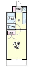 マンションロジュマン3 1Kの間取図画像