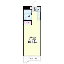 グレイス第1マンション ワンルームの間取図画像