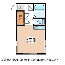 エール大沢 ワンルームの間取図画像