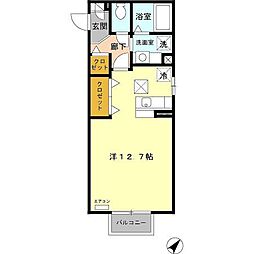 アヴェール・スカラベ ワンルームの間取図画像