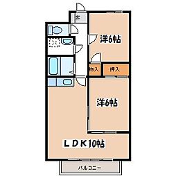 リバーサイドマルナカ 2LDKの間取図画像