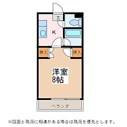 ハイツJTM 1Kの間取図画像
